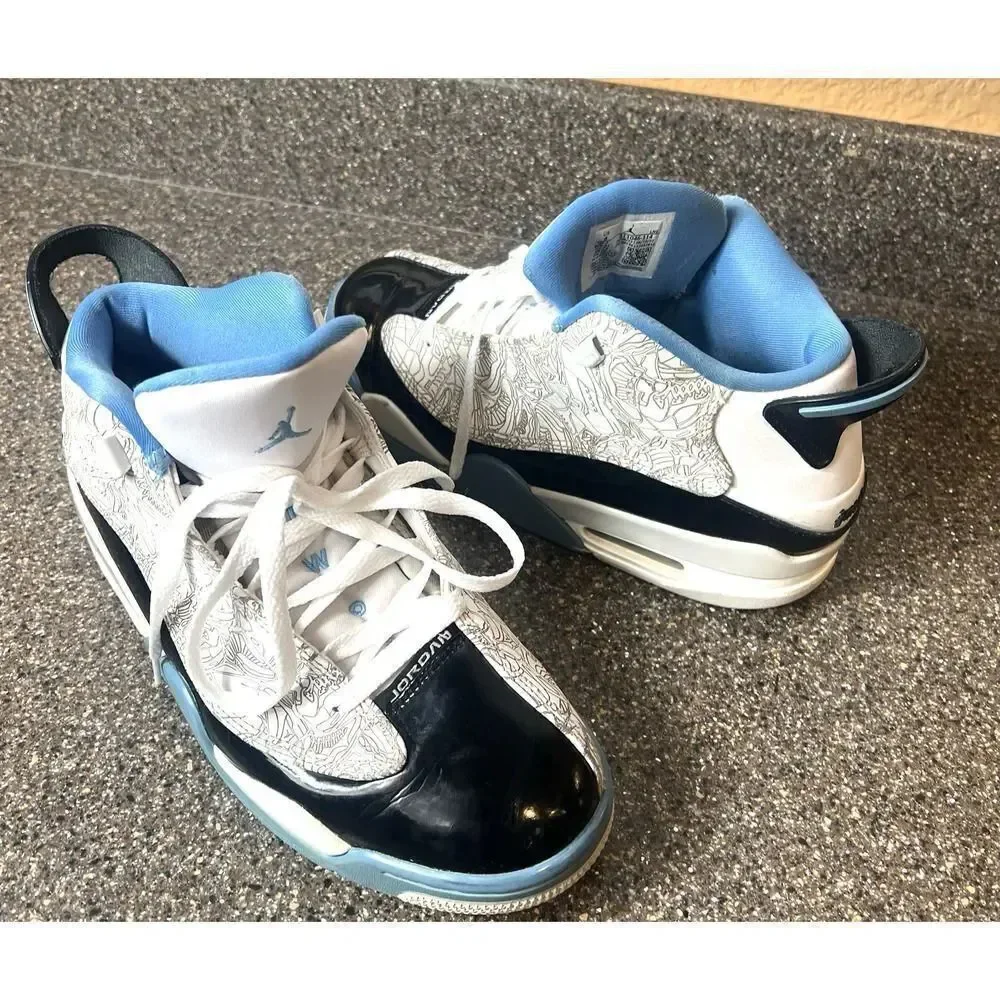 NIKE Air Jordan Dub Zero University of Blue White/Grey Sneaker 311046 114 Mens 8