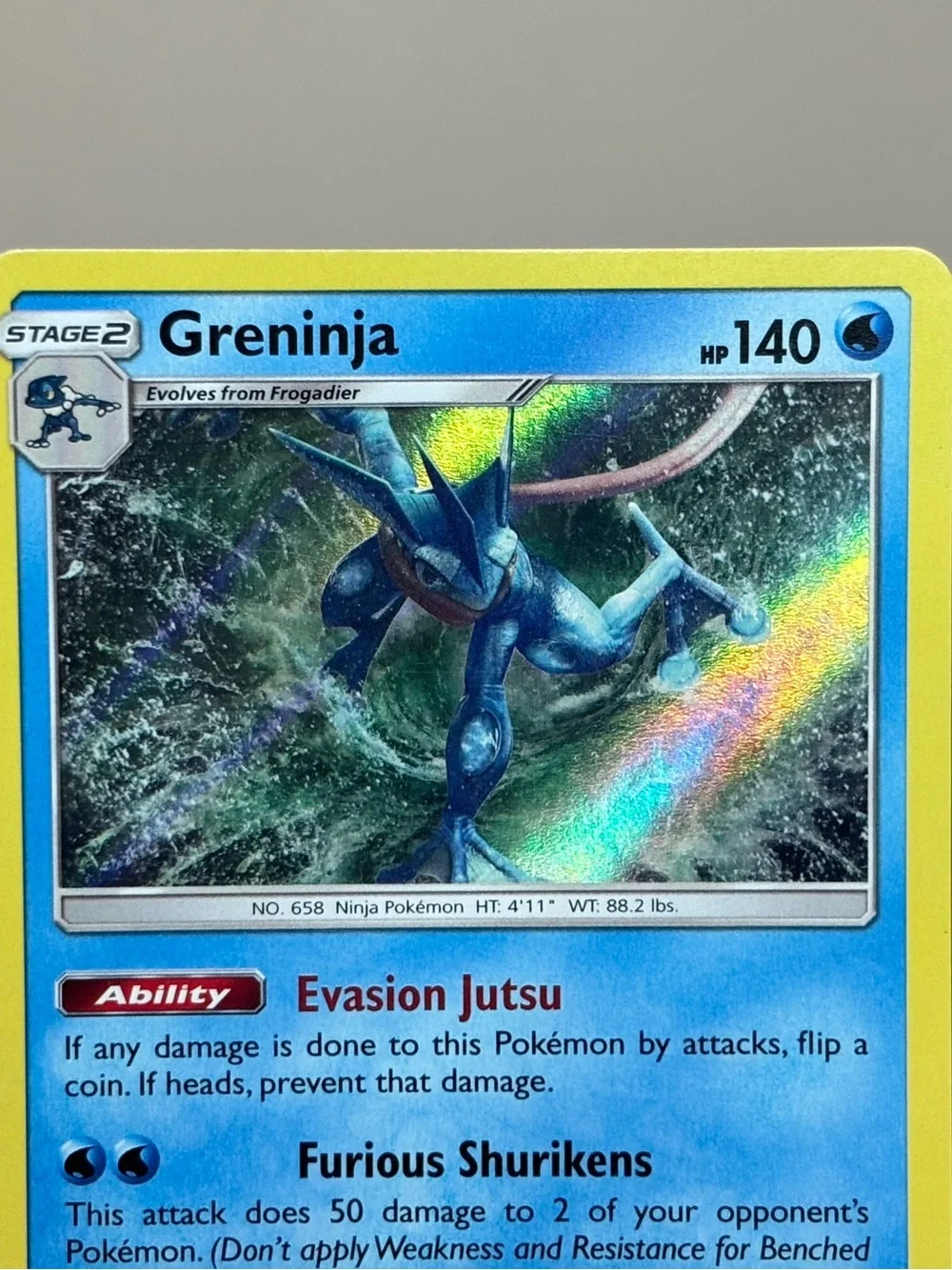 Greninja Pokemon TCG Detective Pikachu Holo 9/18