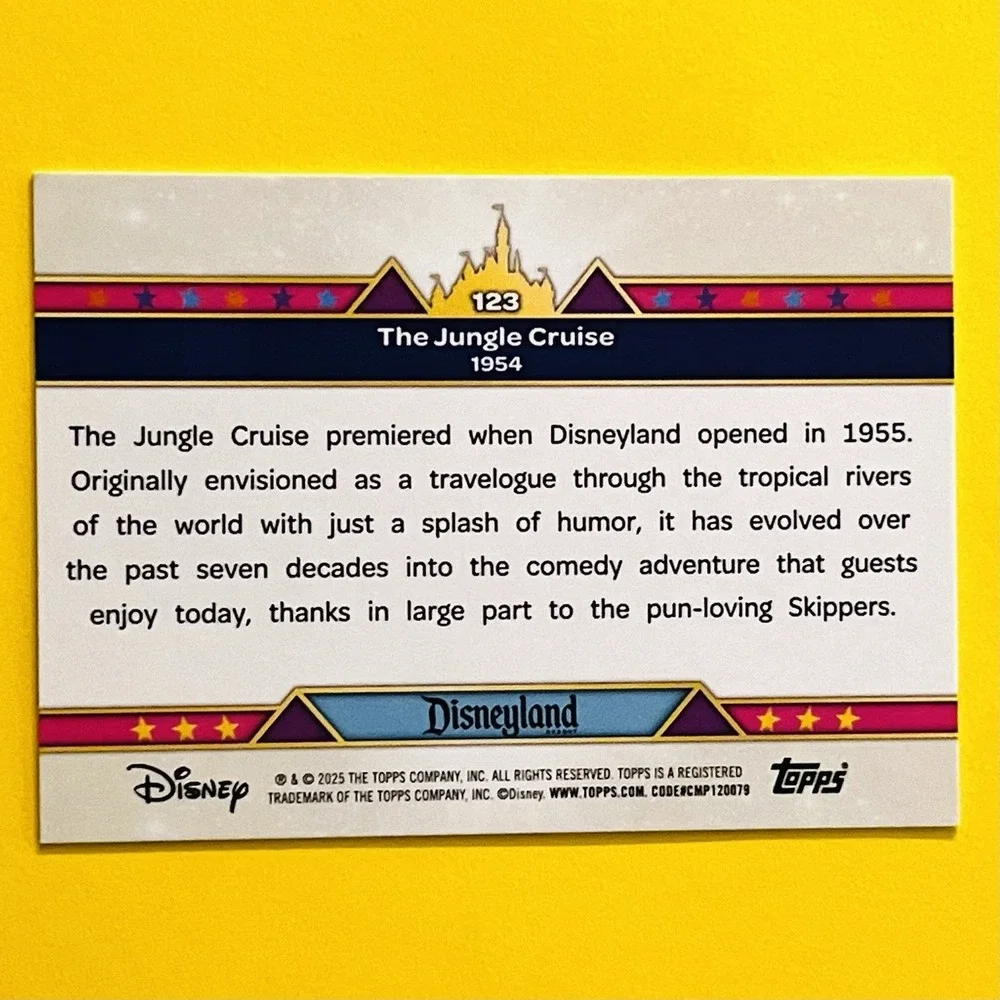 2025 Topps Disneyland 70th Anniversary #123 The Jungle Cruise‎ Concept Art