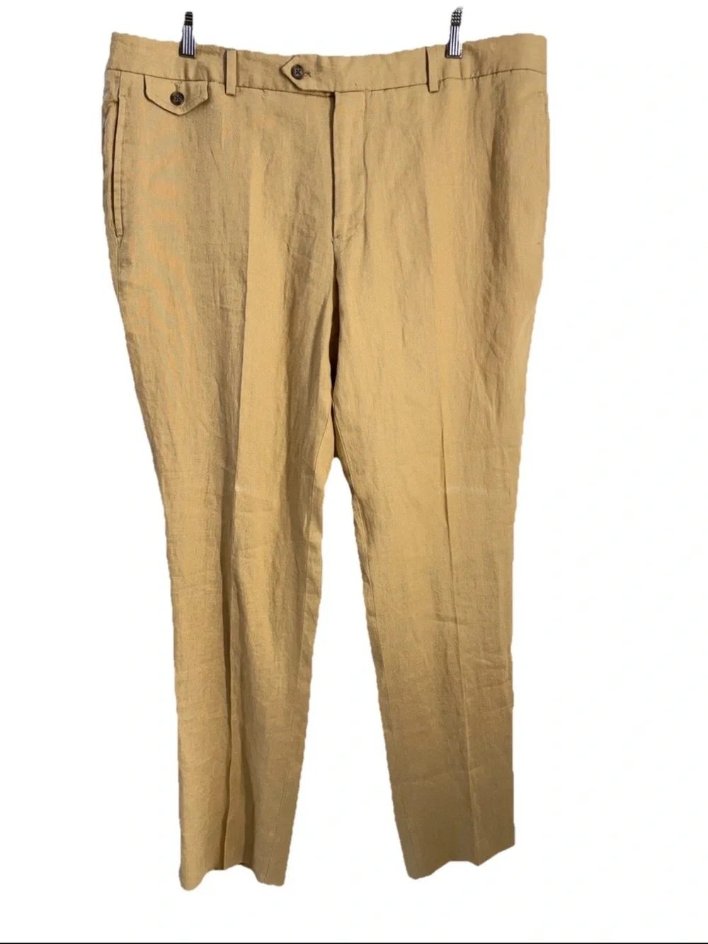 NWT Brooks Brothers Linen trousers,‎ ivory/light khaki Tan Mens W38/L32