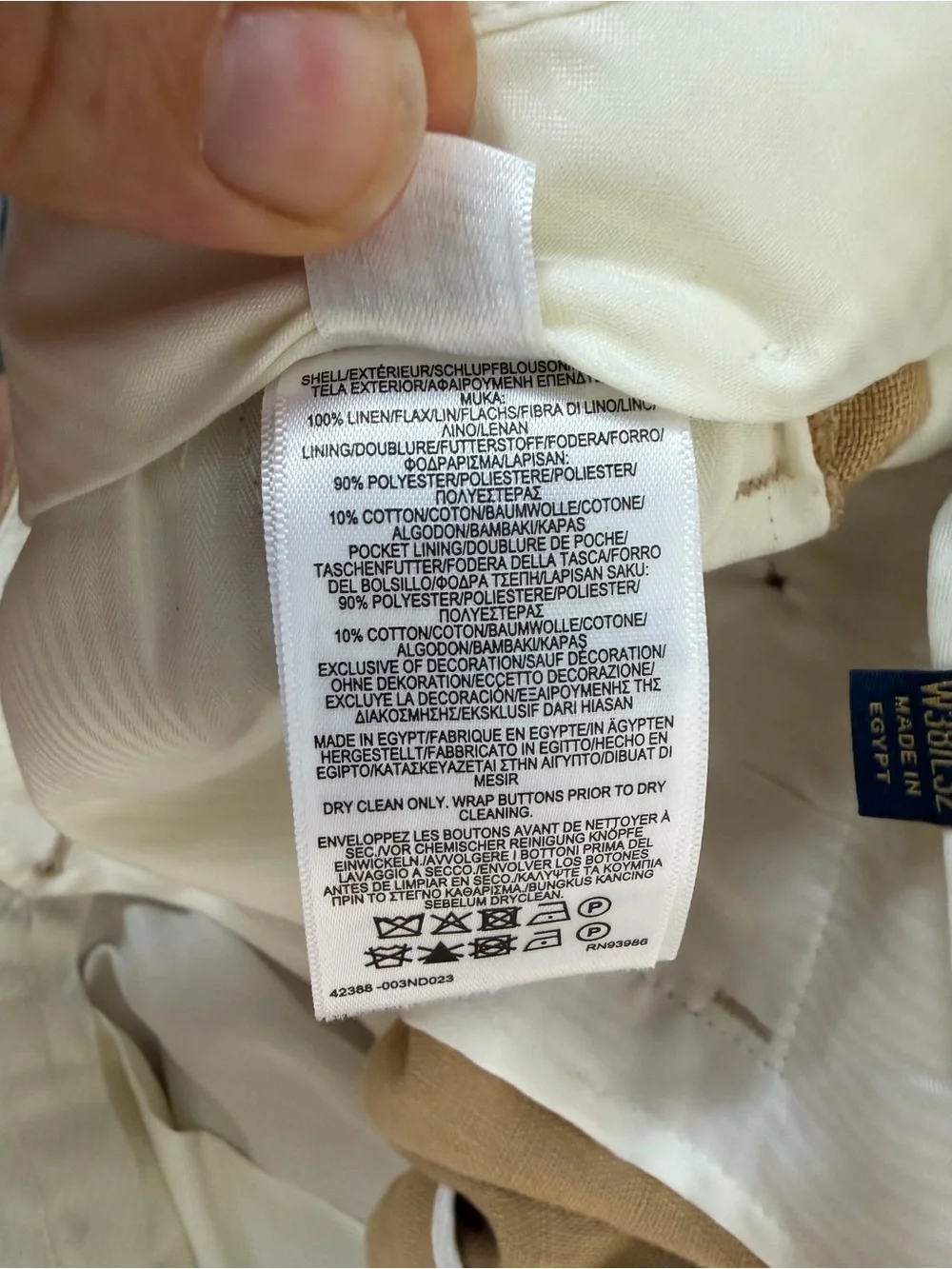 Brooks Brothers lightweight tan