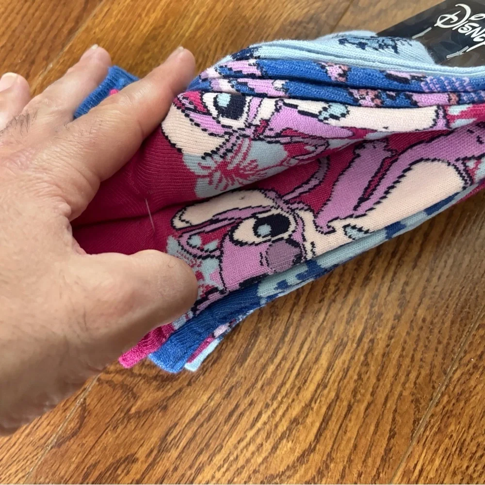 Disney Stitch & Angel Character ankle Socks 6 pair set