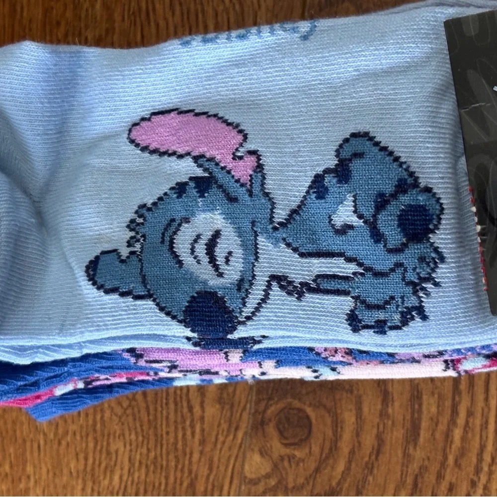 Disney Stitch & Angel Character ankle Socks 6 pair set