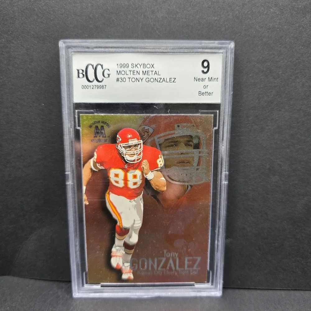 SkyBox Molten Metal Trading Card Tony Gonzalez BCCG‎ 9 #30 1999