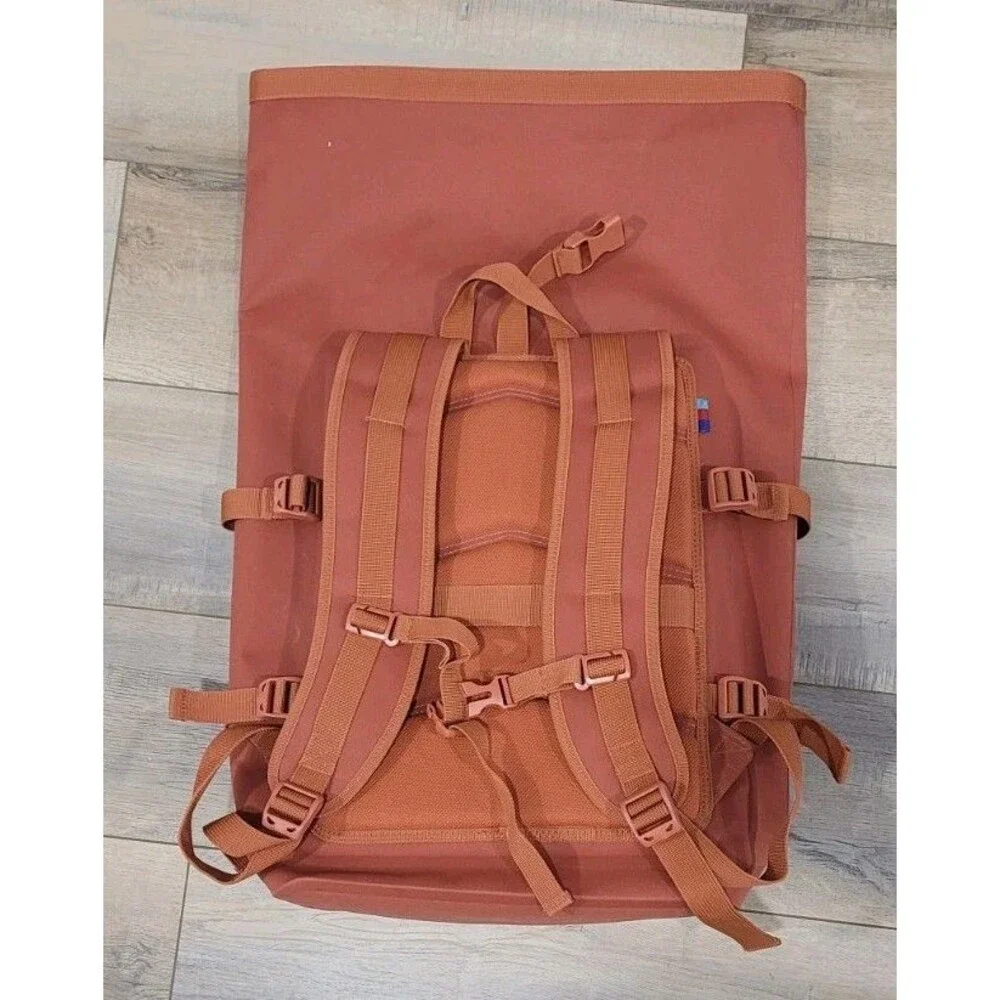 GOT BAG Rolltop Easy Backpack RED Lightweight Recycled Ocean Plastic Sandstone