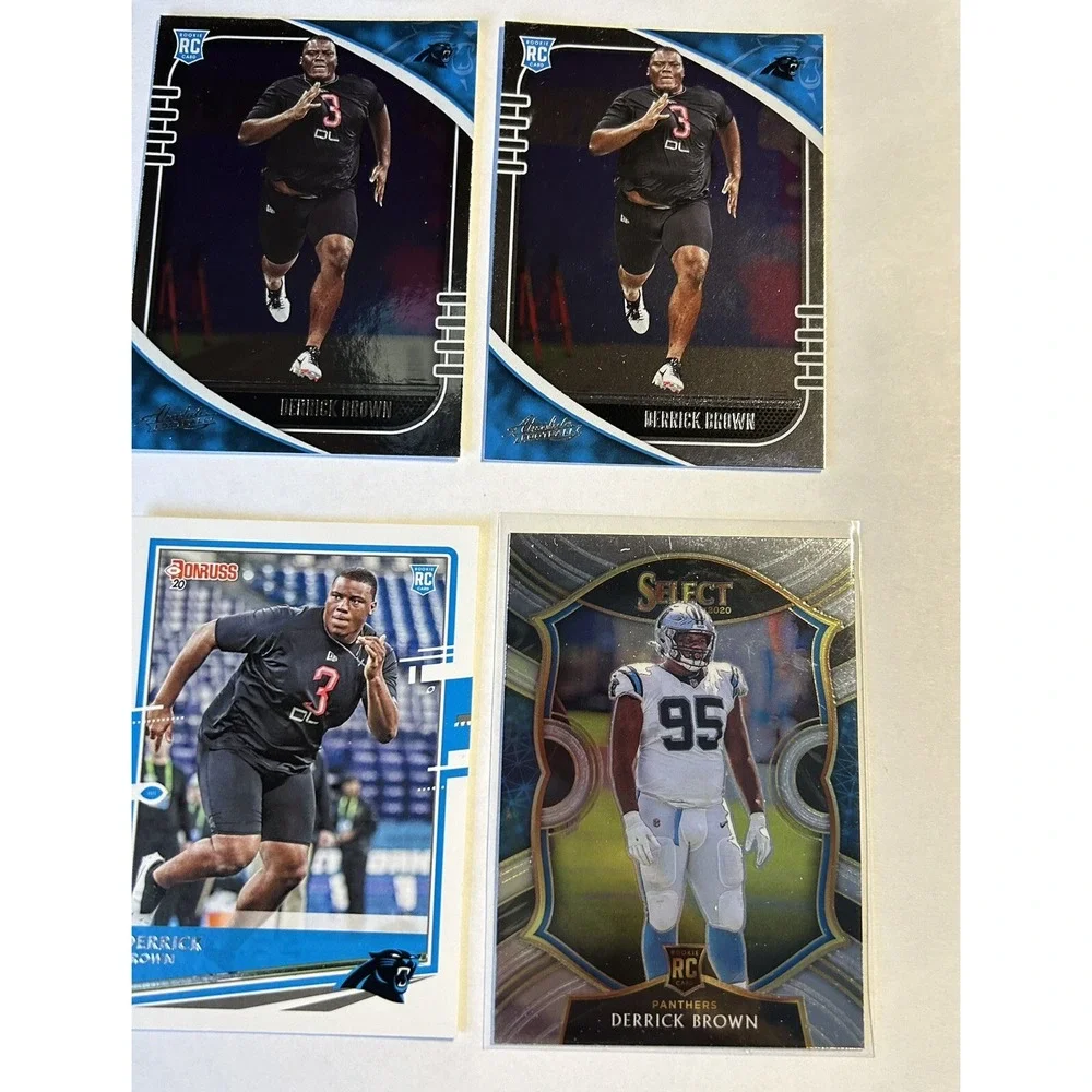 Derrick Brown Carolina Panthers Panini Lot of 6 Football Cards (X8)
