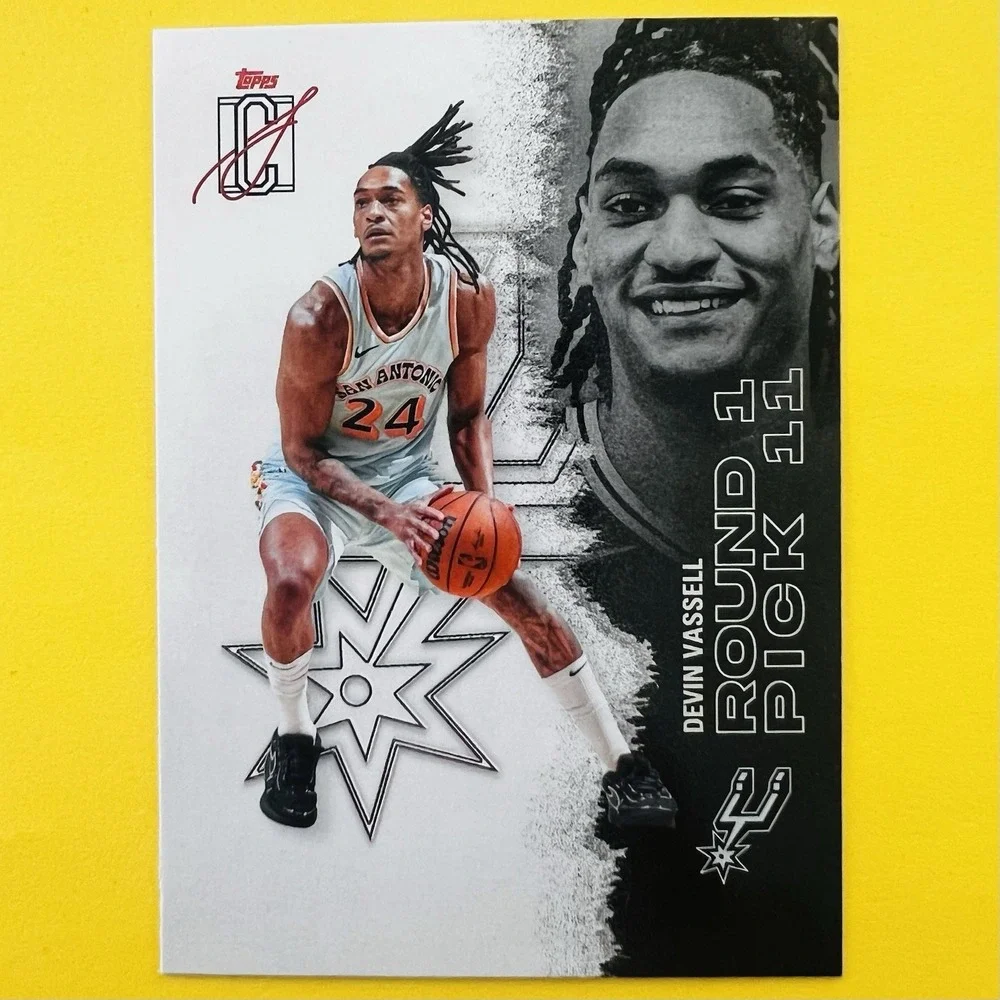 2025-26 Topps Signature Class Bronze Round 1 Pick Devin Vassell #34‎ Spurs