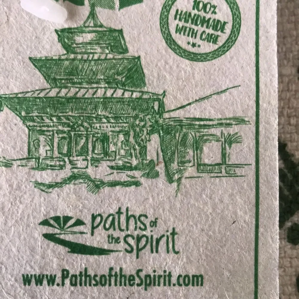 Paths of the Spirit Cotton Canvas Backpack Bag Handmade in Nepal NWT