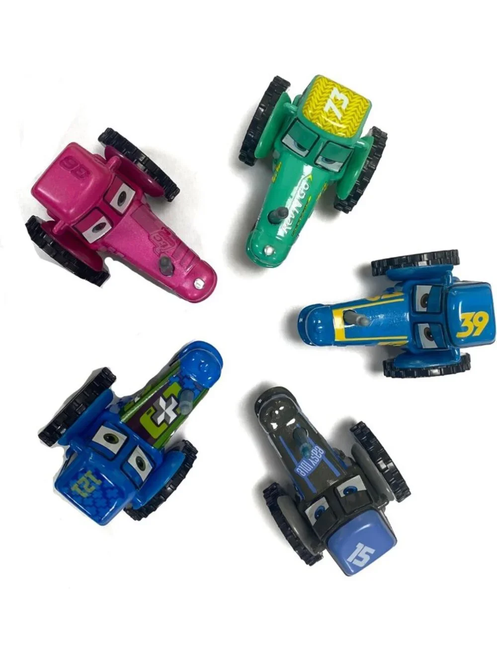 6PCS Diecast Movie Cars Assortment - 1:55 Scale Loose Toy Vehicles for Kids