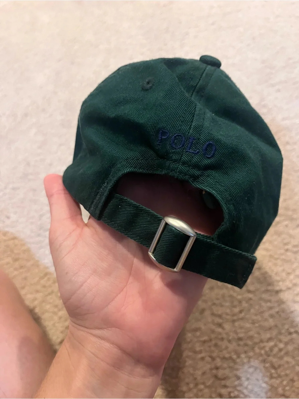 Ralph Lauren Dark Green Polo Logo Baseball Cap toddler size