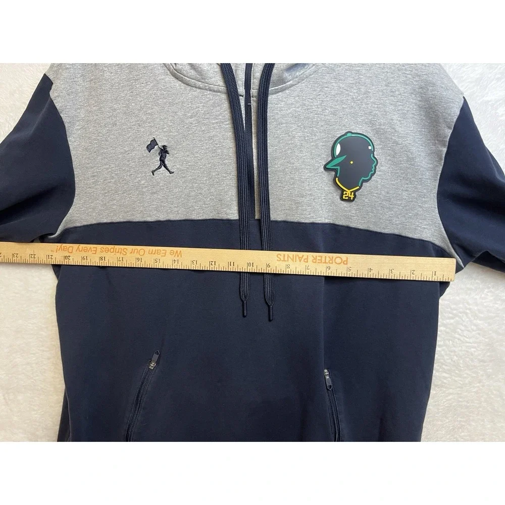 Baseballism Ken Griffey Jr #24 Hoodie Men's 3XL Gray Navy Mariners Full Zip