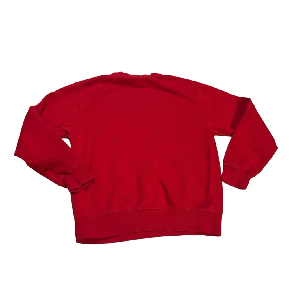 Jordan Brand Plaid Holiday Sweatshirt Red‎ Mens Small Casual Festive Fleece