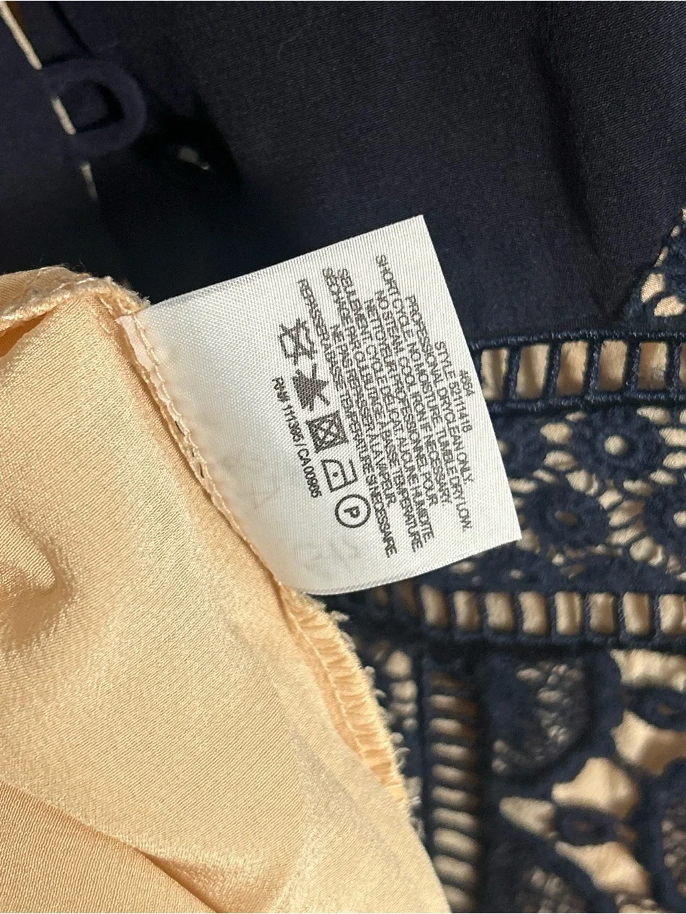 Tory Burch Navy Crochet Lace Halter Dress Size 2 Silk Lined Midi