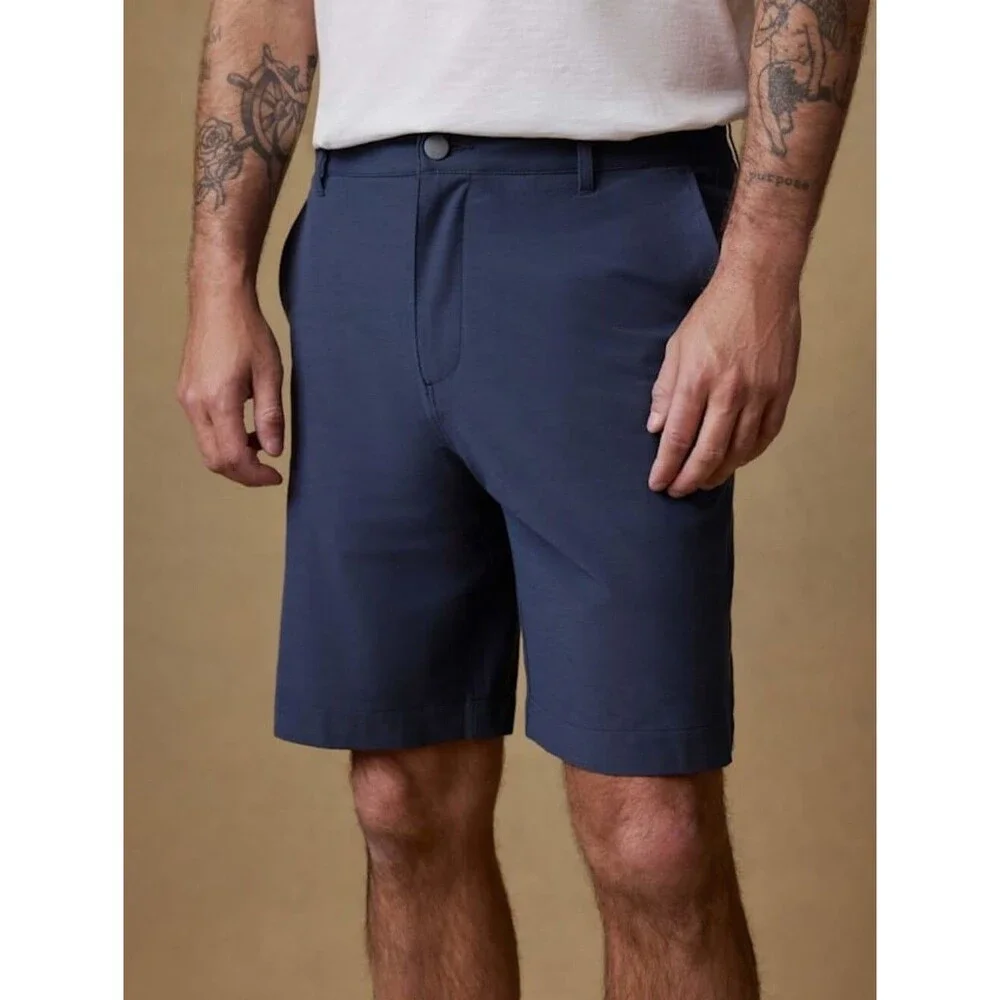 Faherty All Day Short 2.0 Mens 29 Blue Nights Hybrid Swim Boardshorts 9