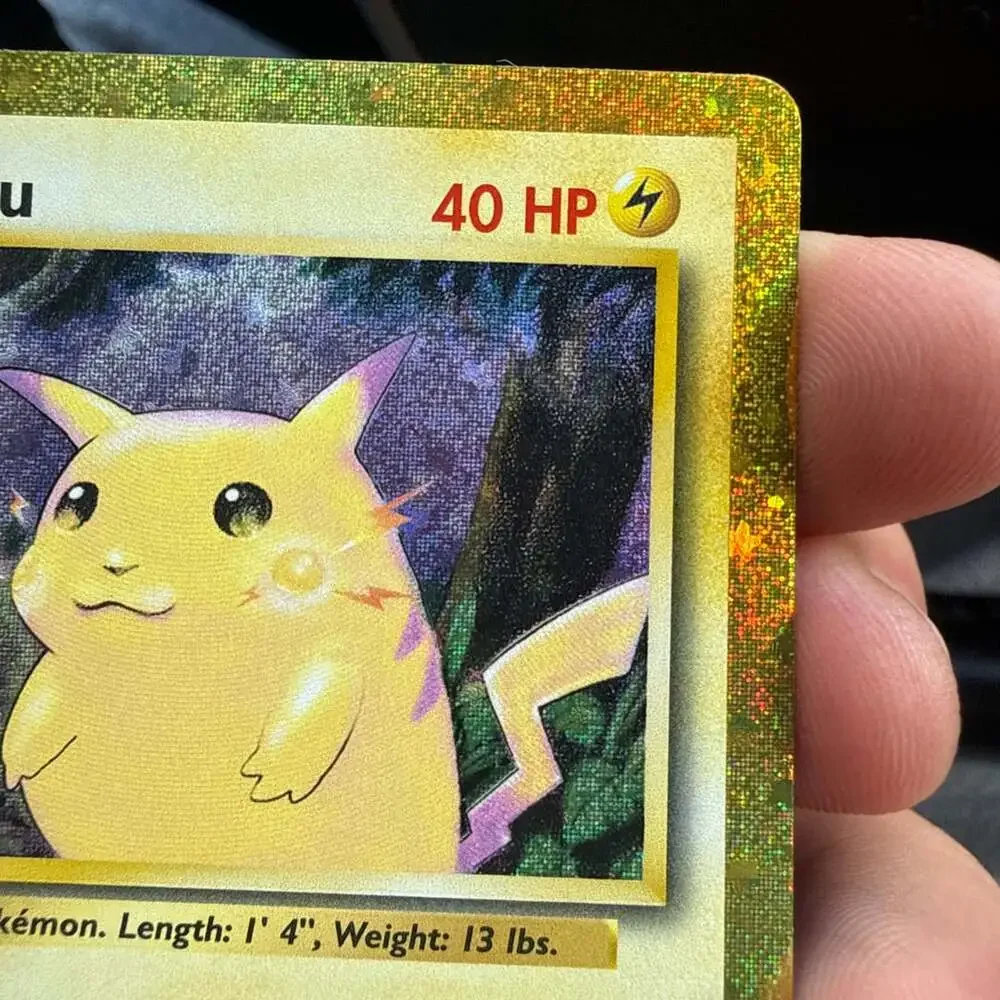 Pokemon Pikachu 58/102 Base Set Celebrations Gold Holo Card