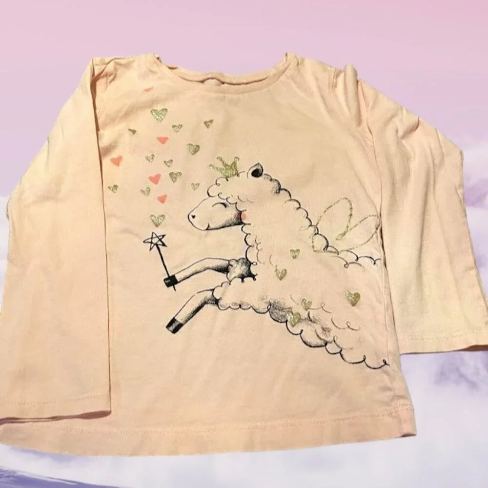 Carter's Heart Glitter Graphic Long Sleeve