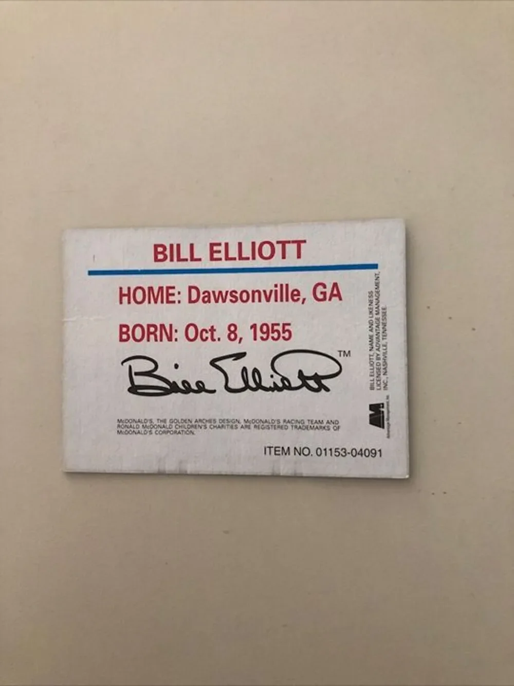 Nascar signed ron