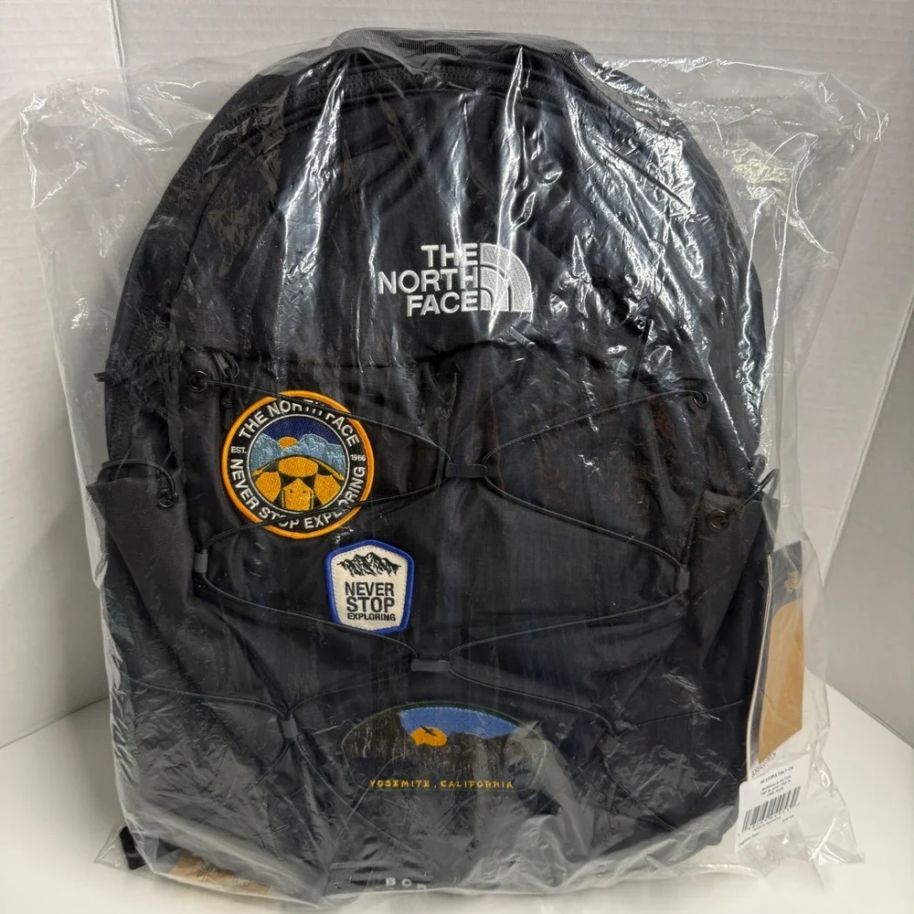 The North Face Borealis Patch Backpack TNF Black One Size 26L Laptop NEW w tags