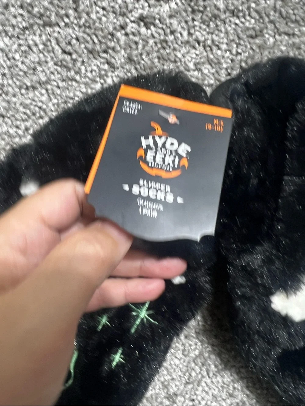Hyde & EEk Slipper Socks Alien Halloween New Size M-L 8-10