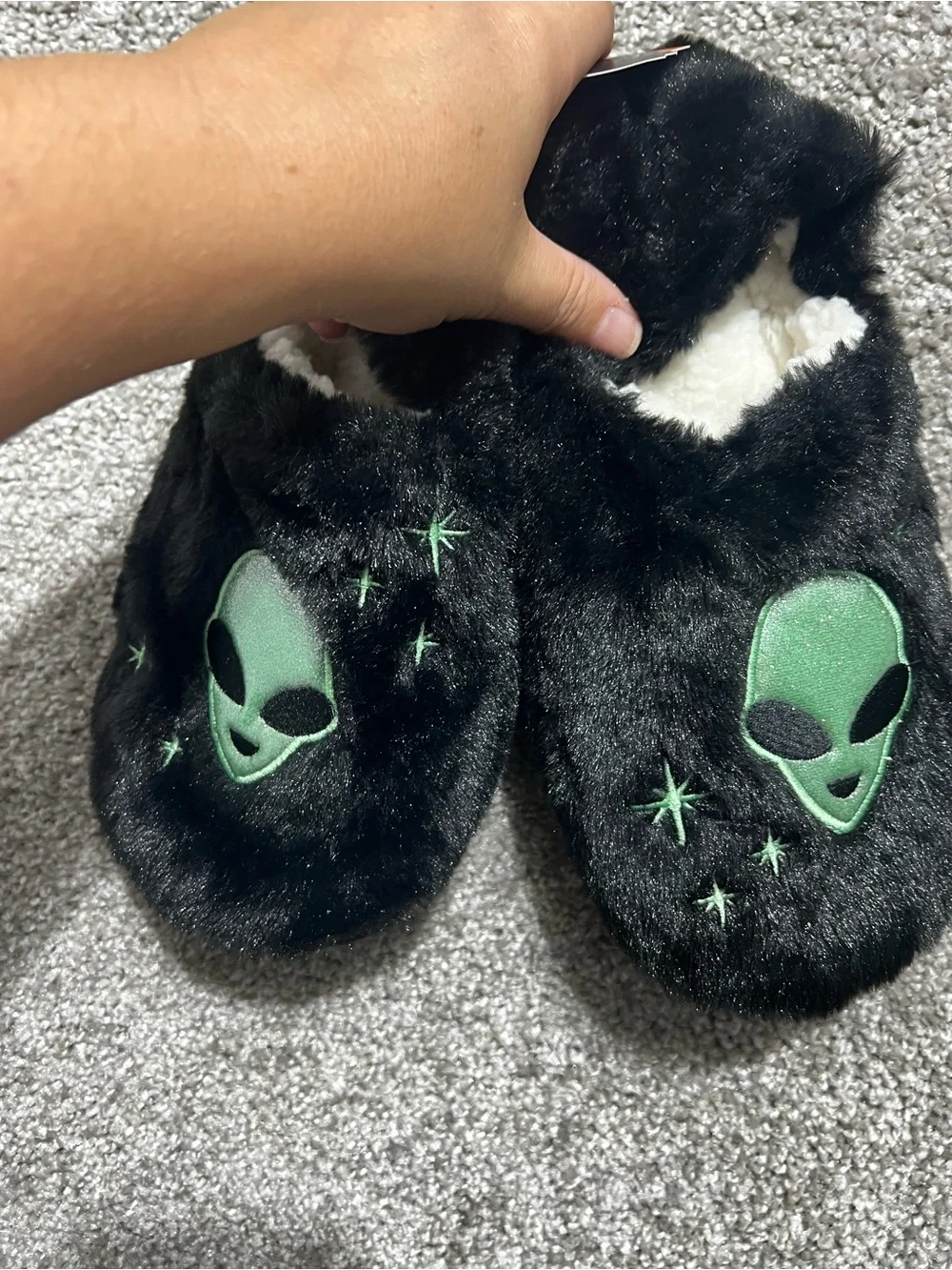Hyde & EEk Slipper Socks Alien Halloween New Size M-L 8-10
