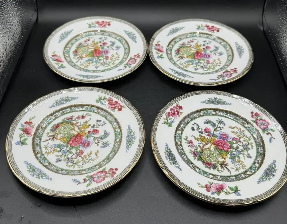 Paragon Tree of Kashmir Set/4 Bread Dessert 6.5” Plates Vintage England -A95
