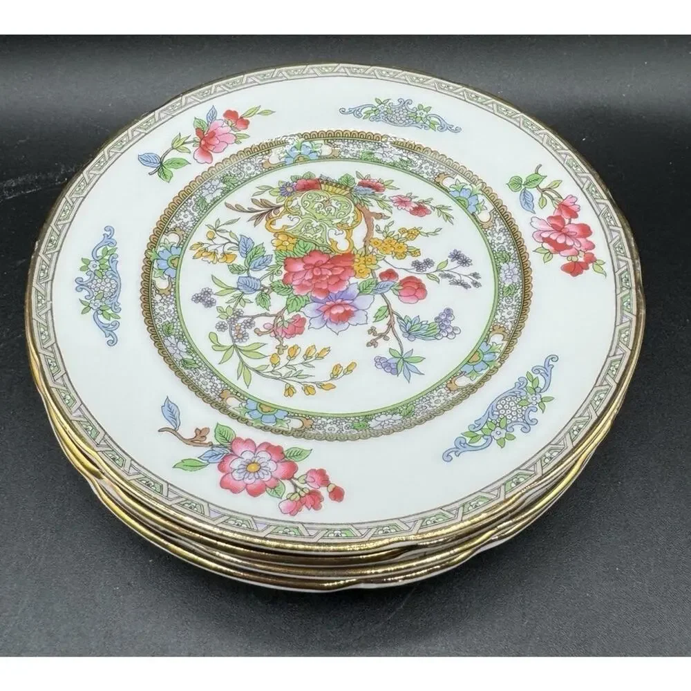 Paragon Tree of Kashmir Set/4 Bread Dessert 6.5” Plates Vintage England -A95