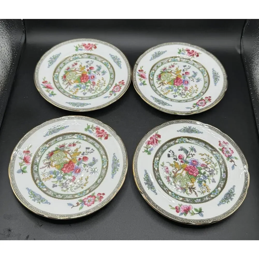 Paragon Tree of Kashmir Set/4 Bread Dessert 6.5” Plates Vintage England -A95