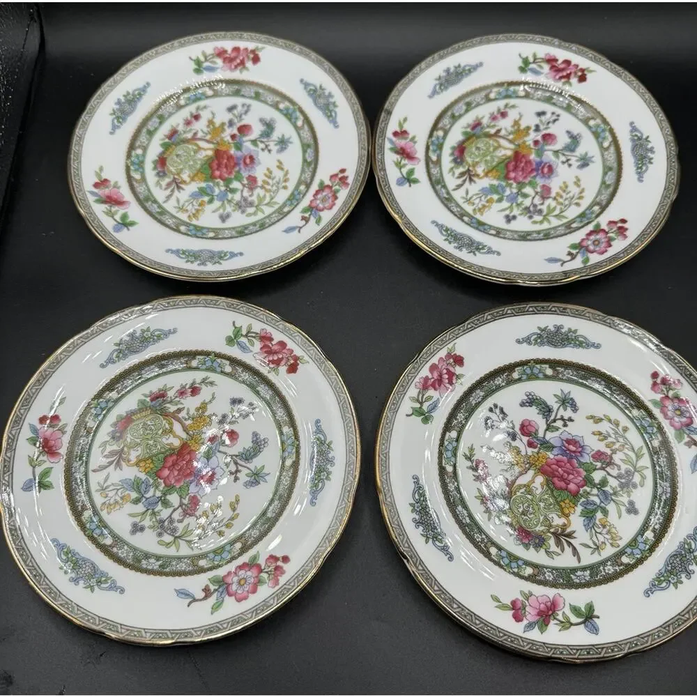 Paragon Tree of Kashmir Set/4 Bread Dessert 6.5” Plates Vintage England -A95