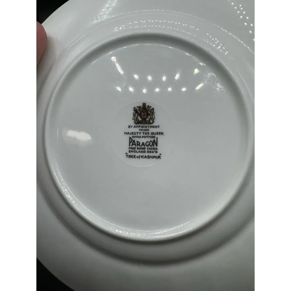 Paragon Tree of Kashmir Set/4 Bread Dessert 6.5” Plates Vintage England -A95