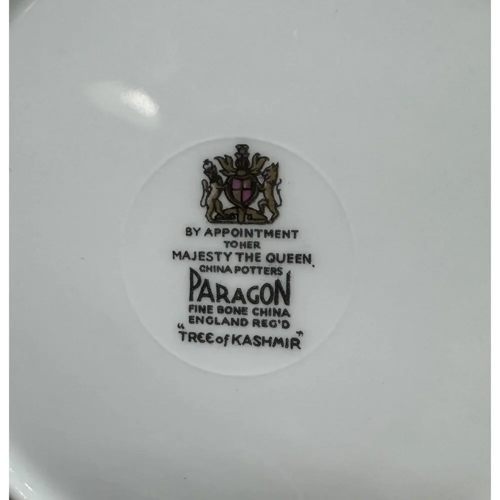 Paragon Tree of Kashmir Set/4 Bread Dessert 6.5” Plates Vintage England -A95