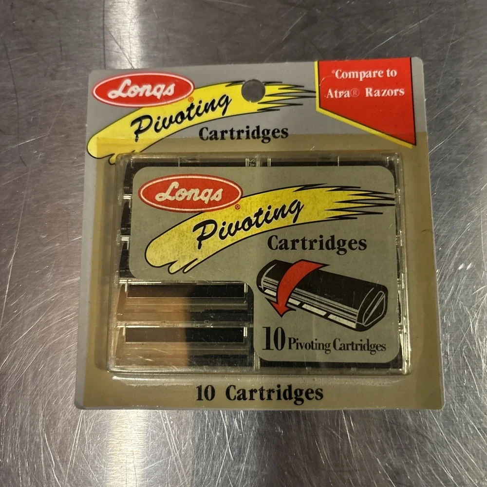 New Vintage Longs 10 Shaving Pivoting Cartridges Twin Razor Blades‎ Generic Atra