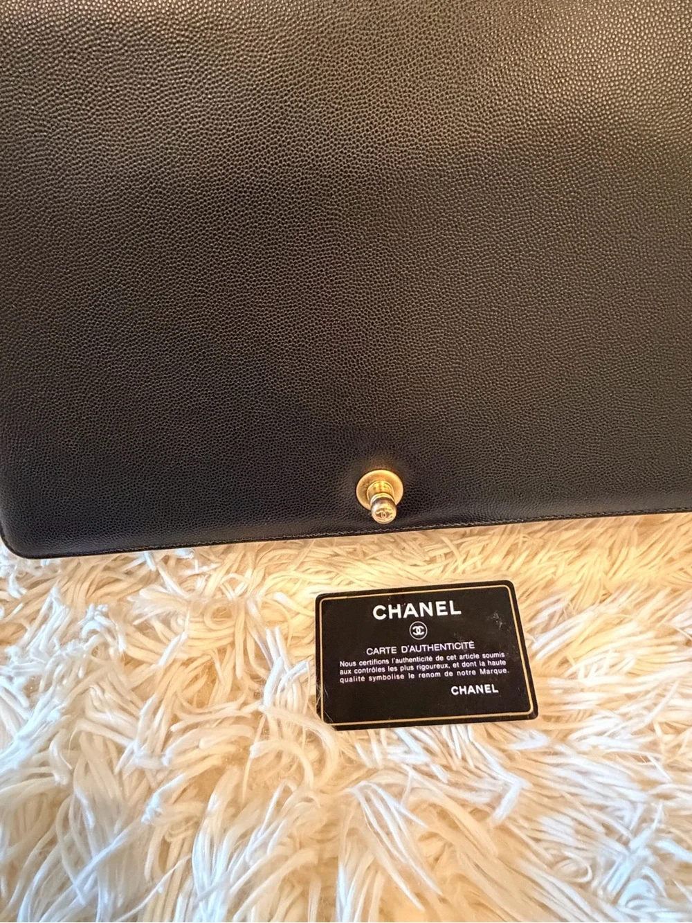 CHANEL chain leather