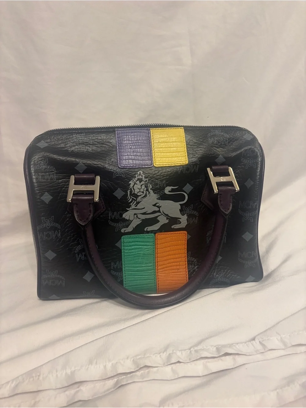 MCM compact satchel