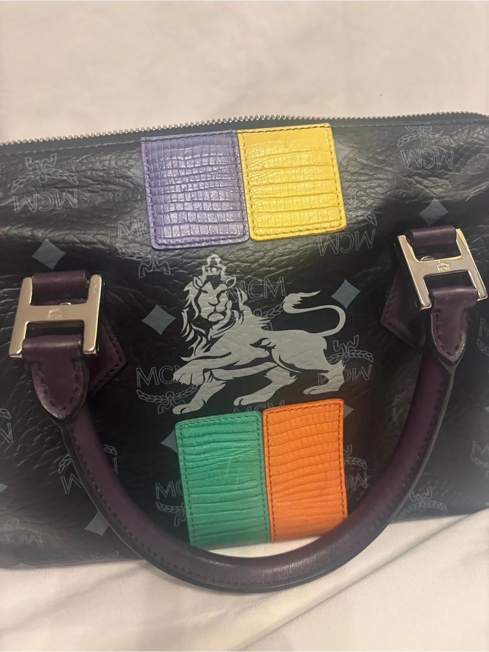 MCM compact satchel