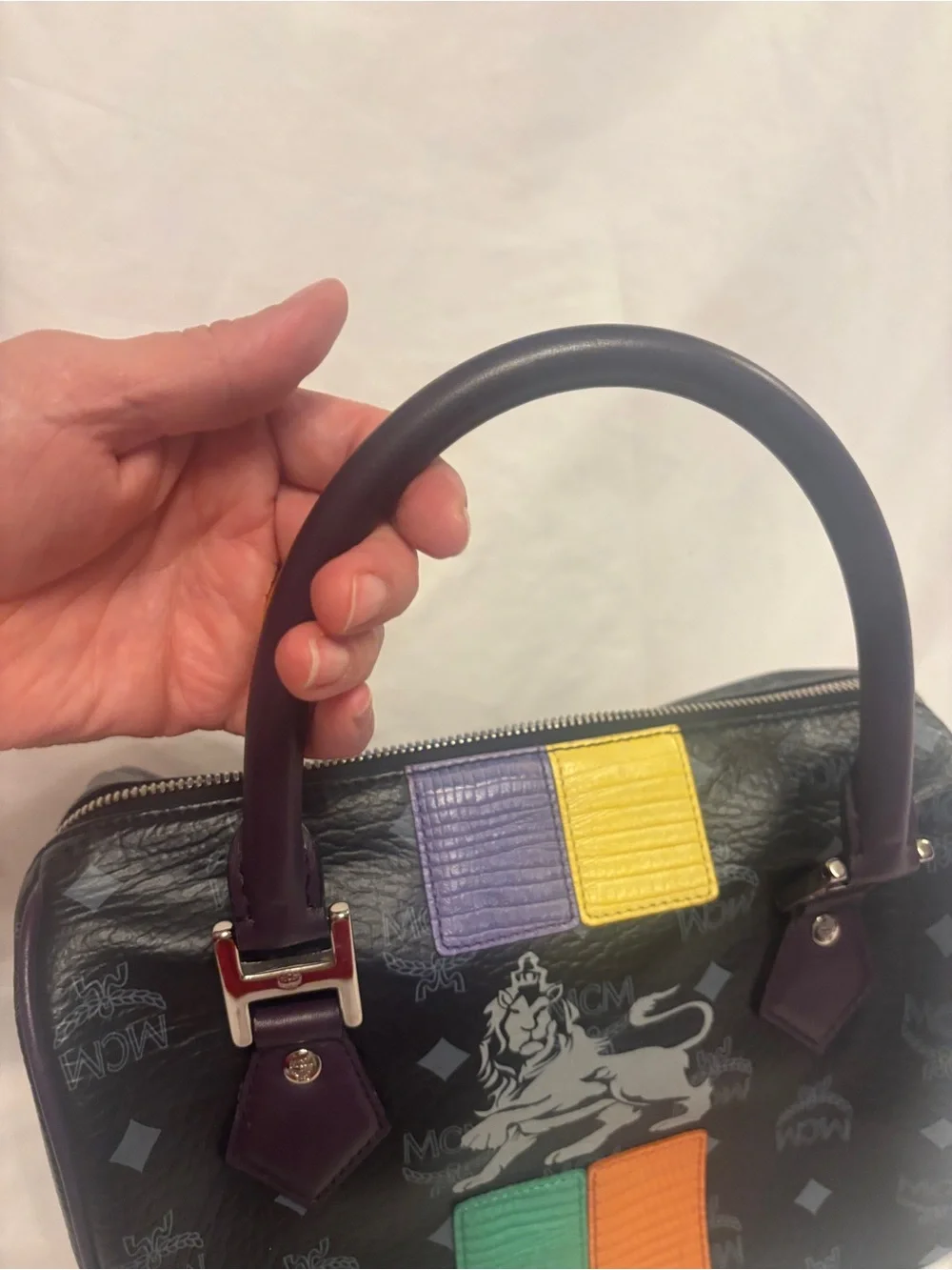 MCM compact satchel