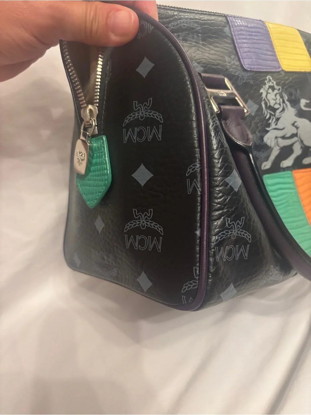 MCM compact satchel