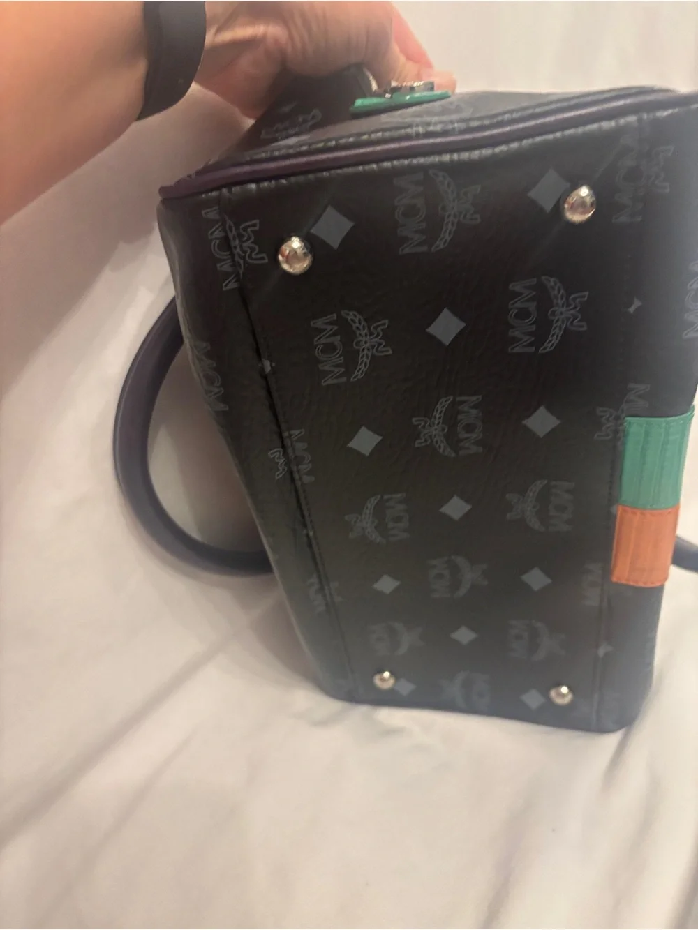 MCM compact satchel