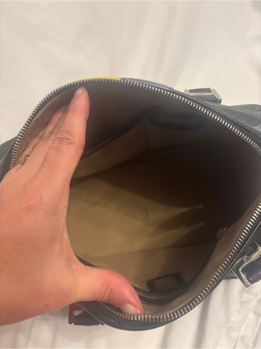 MCM compact satchel