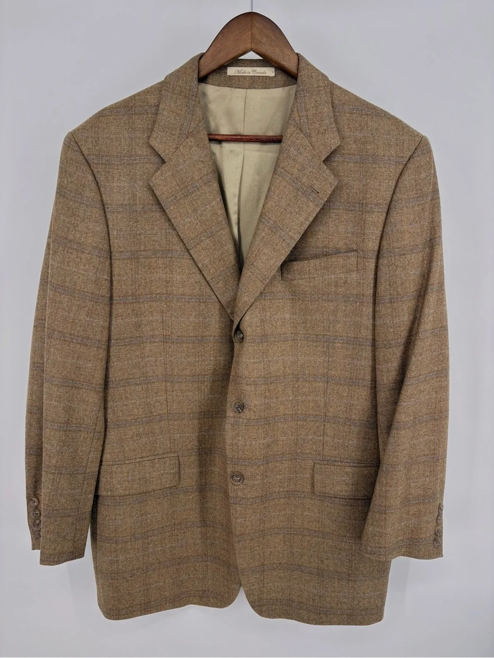 Bruno Piattelli for Andrew Davis Men's 42R Wool Tweed Blazer Sport Coat Coppley