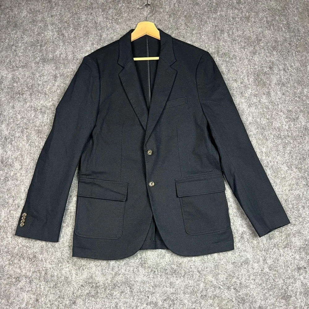 Abercrombie & Fitch Dark Navy Textured Sport Coat Blazer Size 42