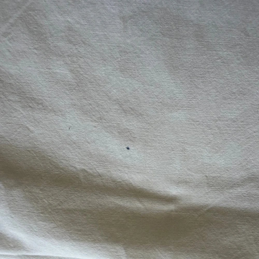 Vintage Hand Embroidered Floral Urn White Square Tablecloth Scalloped 46in