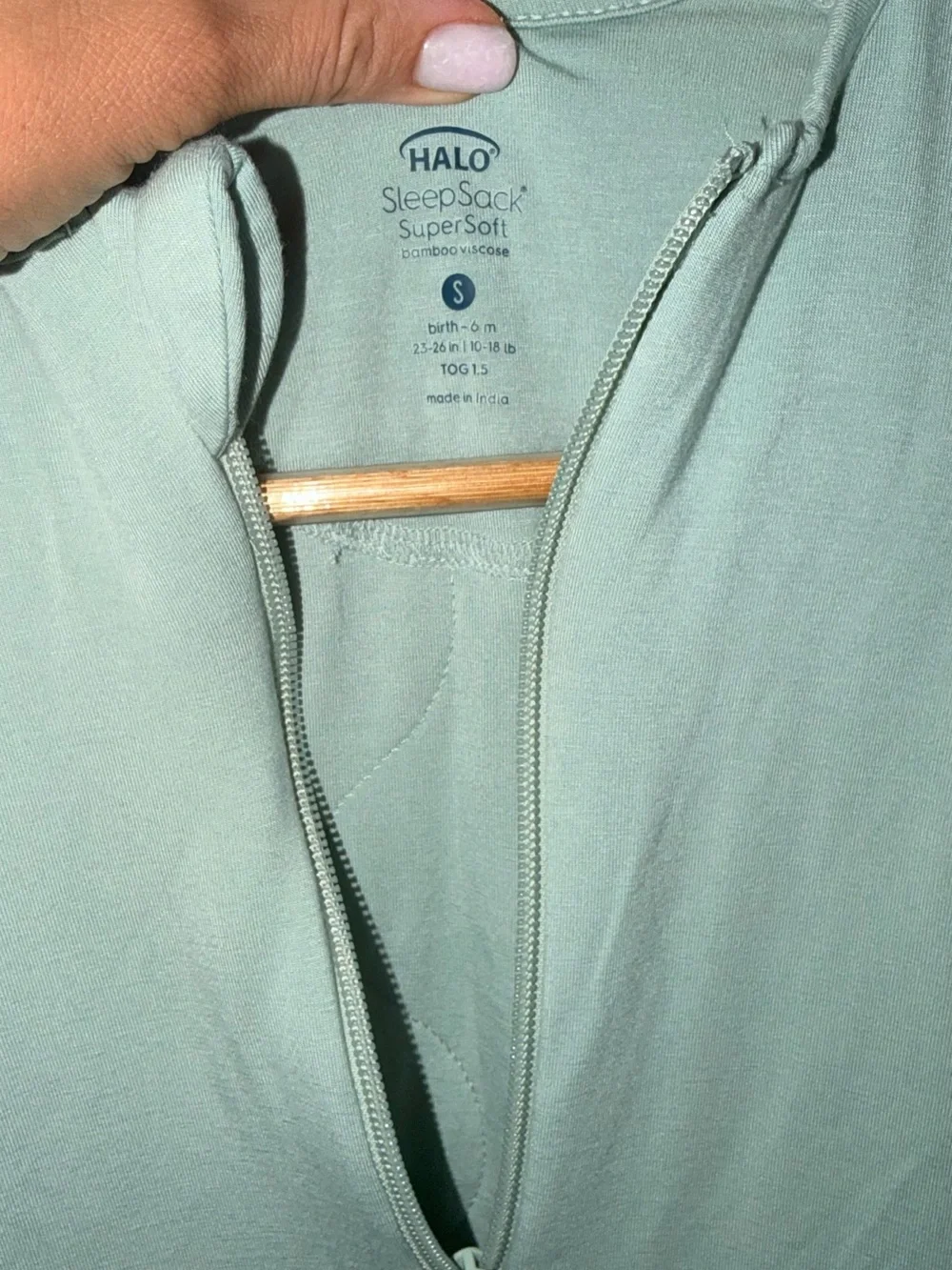 HALO Sleepsack Buttery Soft Rayon from Bamboo Wearable Blanket Sage 0-6M Small