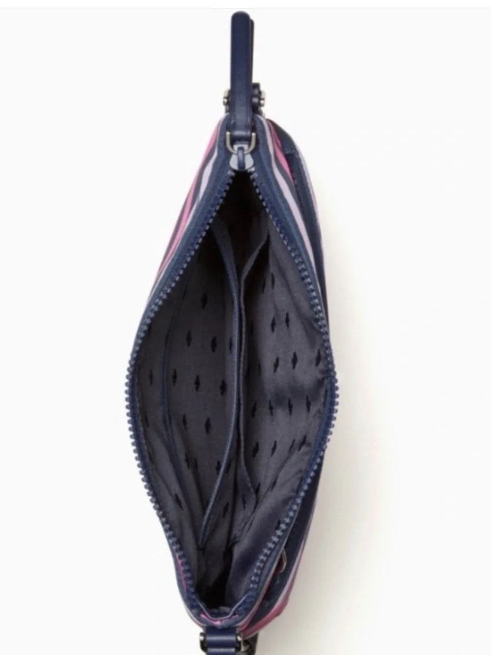 kate spade ♠️ Jae Nylon Kiss Print Striped Crossbody Bag