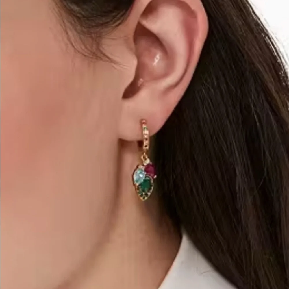 Kate‎ Spade Light Up The Room Holiday Hoop Earrings NWT