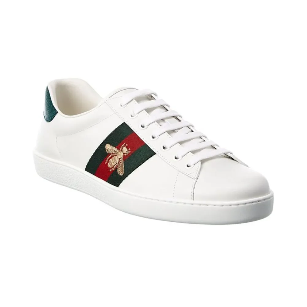 Gucci Ace Embroidered Bee Leather Sneaker