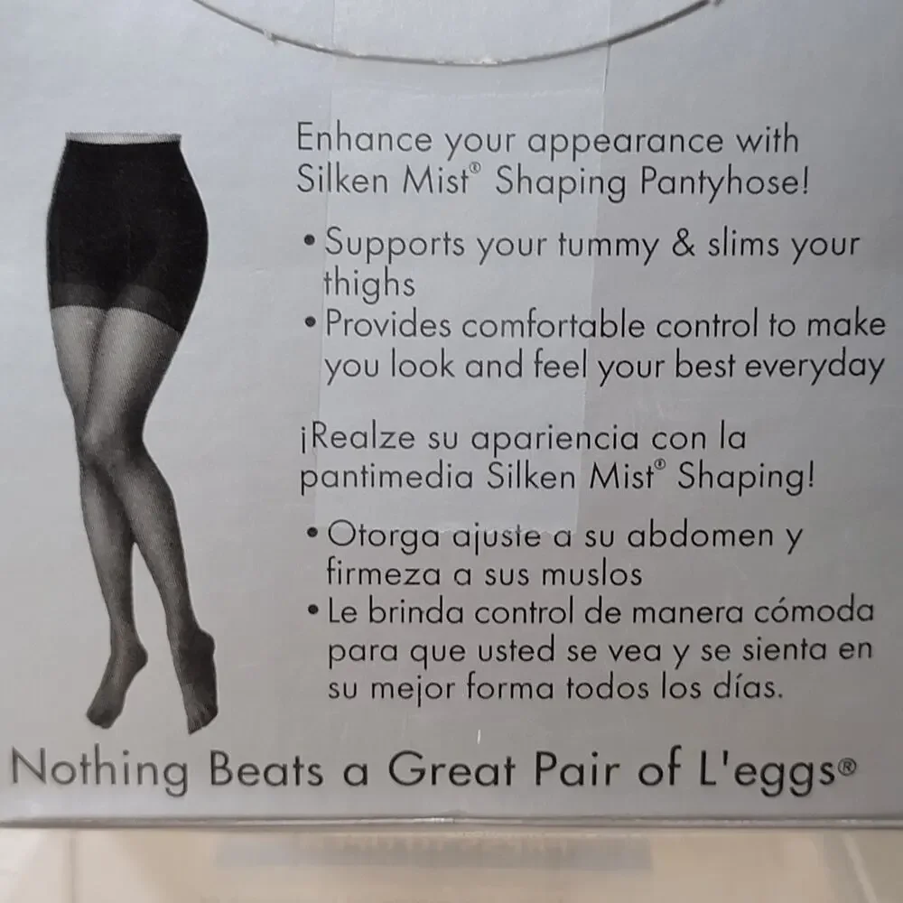 L'eggs SilkenMist Shaper - Size Q Black NEW