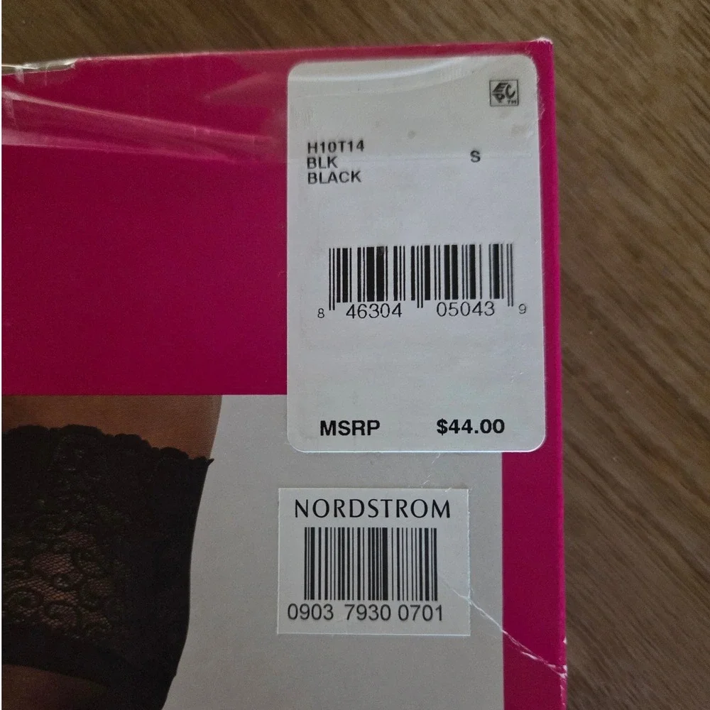 Commando The Sexy Sheer Tights Black‎ Lace Waistband H10T14 Size Small NEW