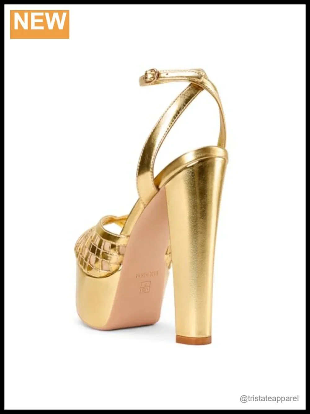 Platform Chunky Block Heel Peep Toe Ankle Strap High Heel Dress Sandals 5.9