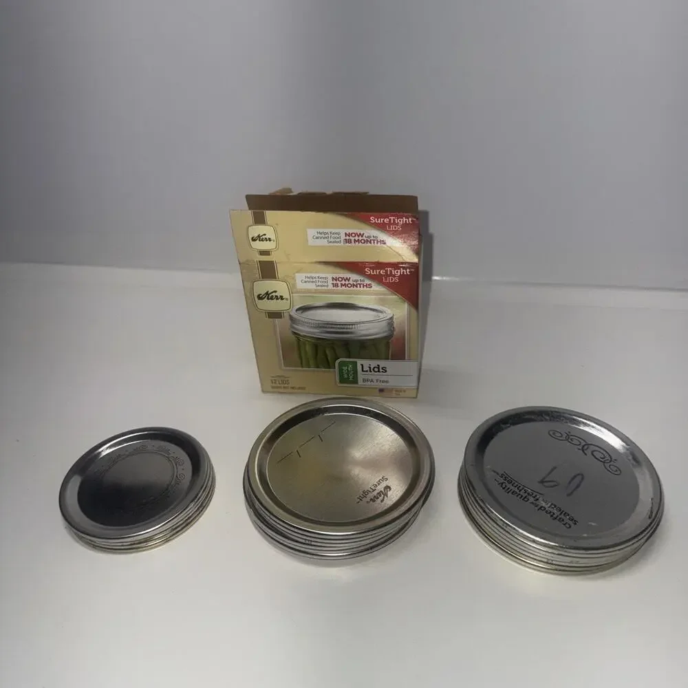 Kerr Ball Wide Mouth Jar Lids 20 count (8new) Lot Sure Tight Lids self reliance