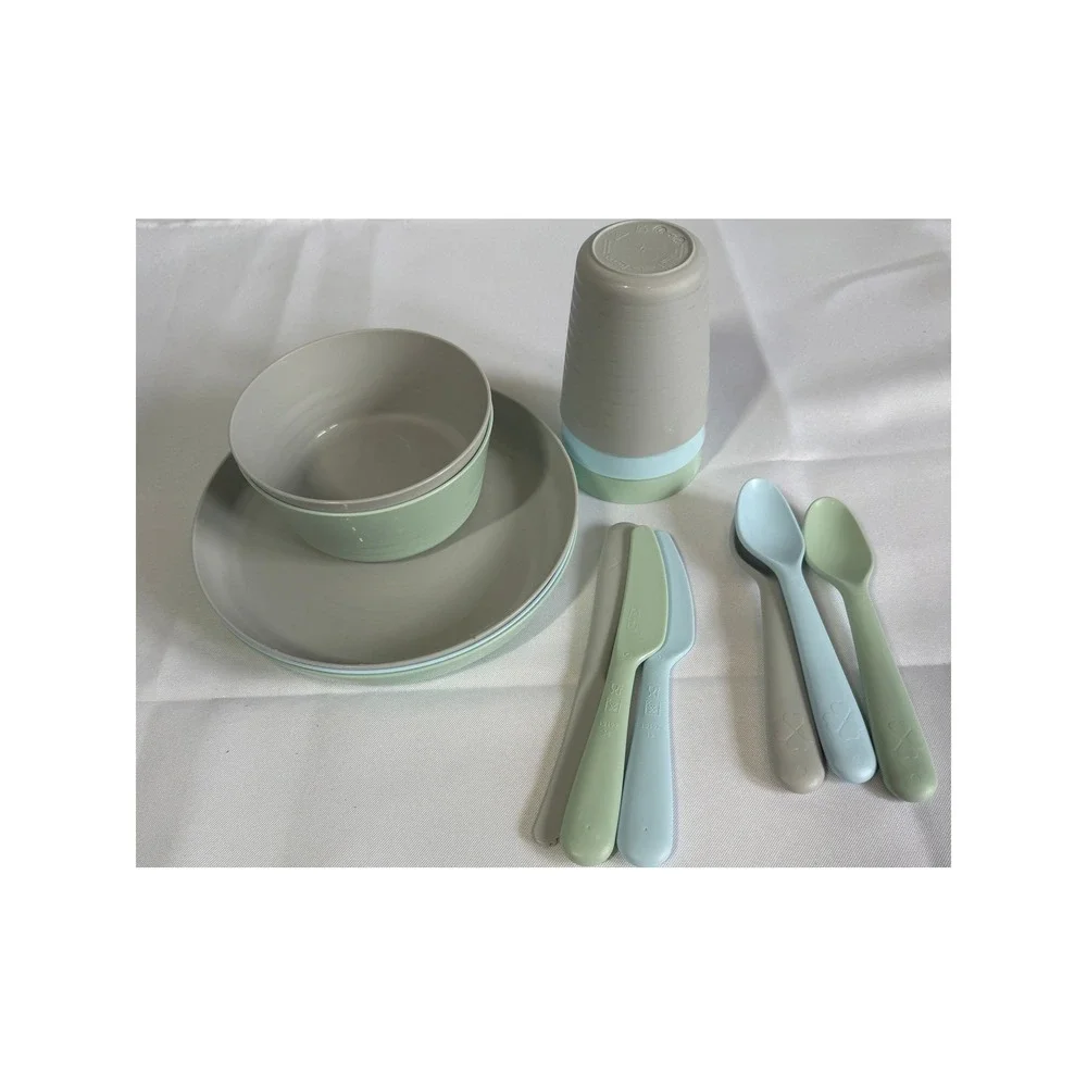 IKEA Kids Dining Wear Plastic Plates Bowls Cups Utensils Set BPA Free Toddler